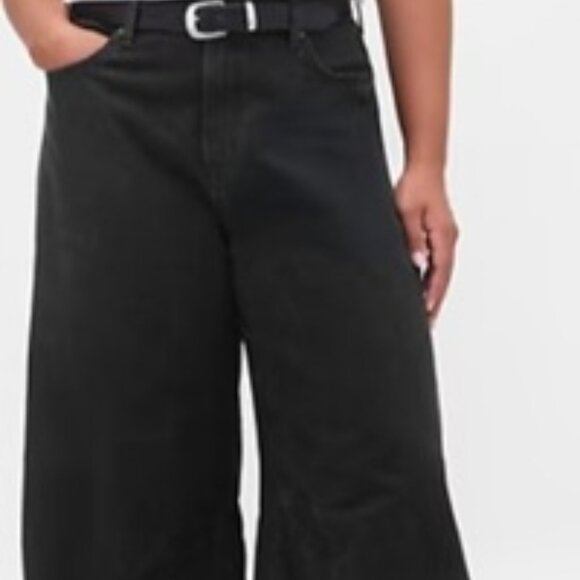 GAP Women's High Rise Ultrasoft Horseshoe Jeans - Petite 28/6 Black - Picture 2 of 5